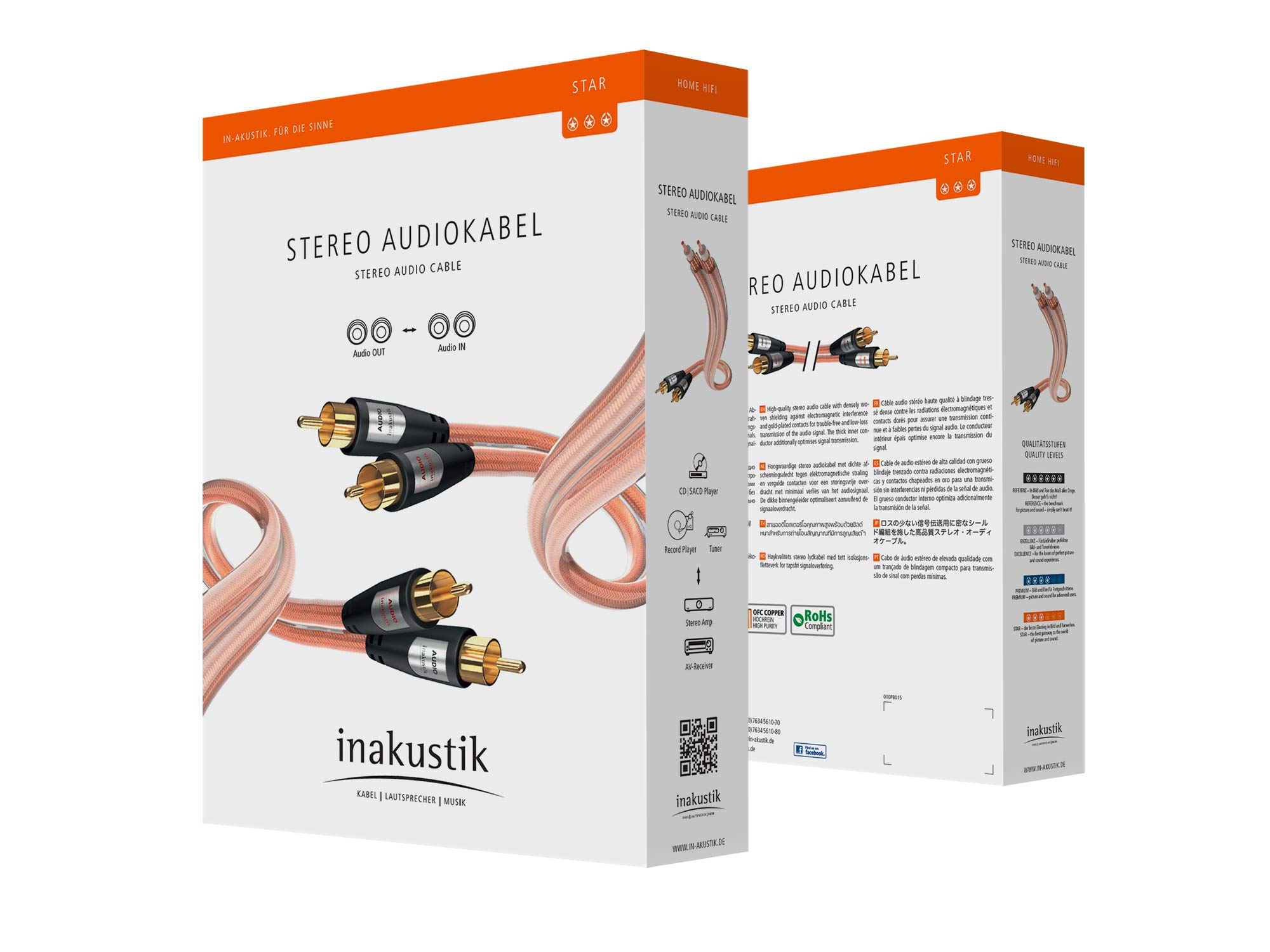 Inakustik Star Audio Cable RCA 1.5 m кабель межблочный