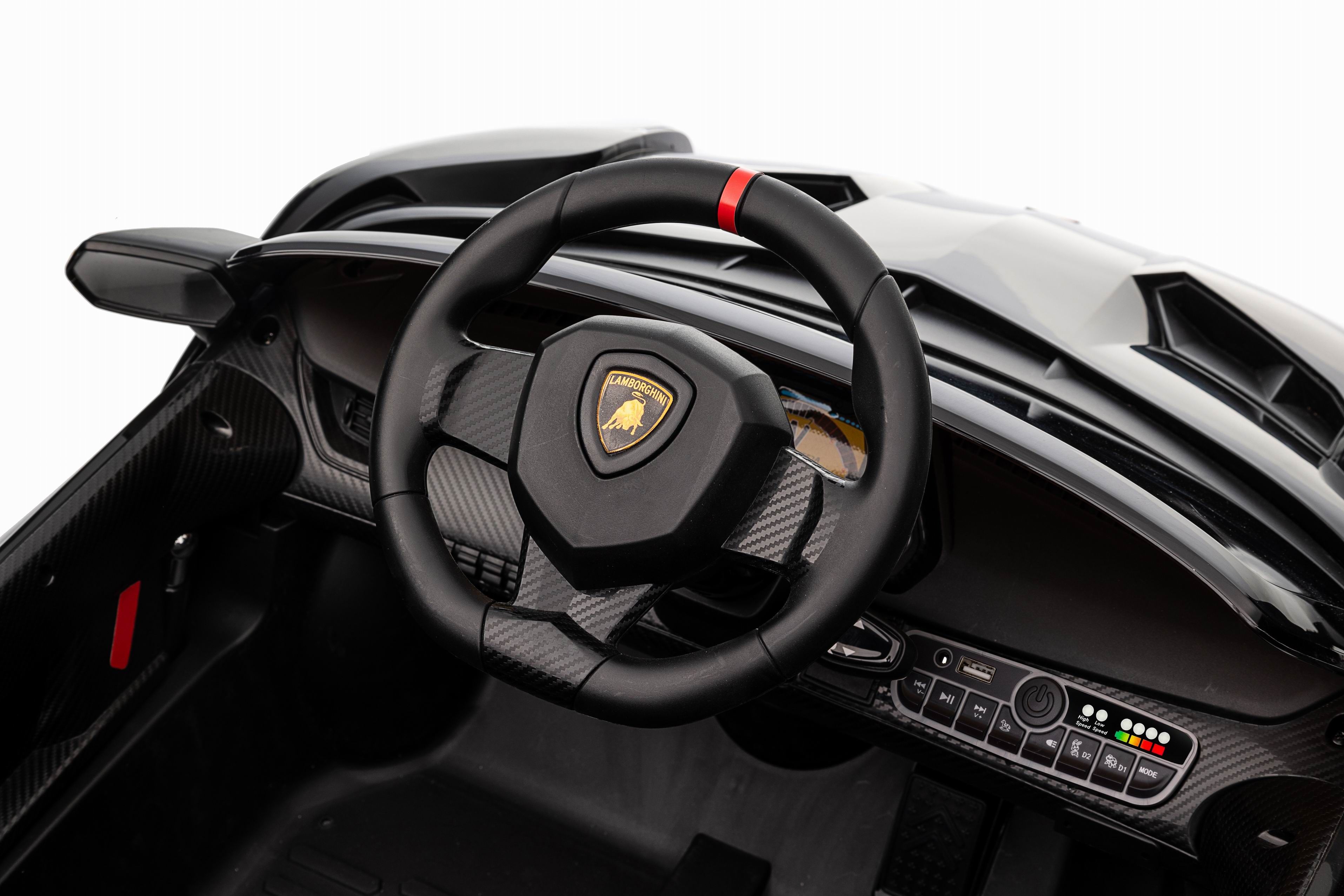 Детский электромобиль Lamborghini Veneno Mini 4WD 12V - XMX615B-BLACK-PAINT