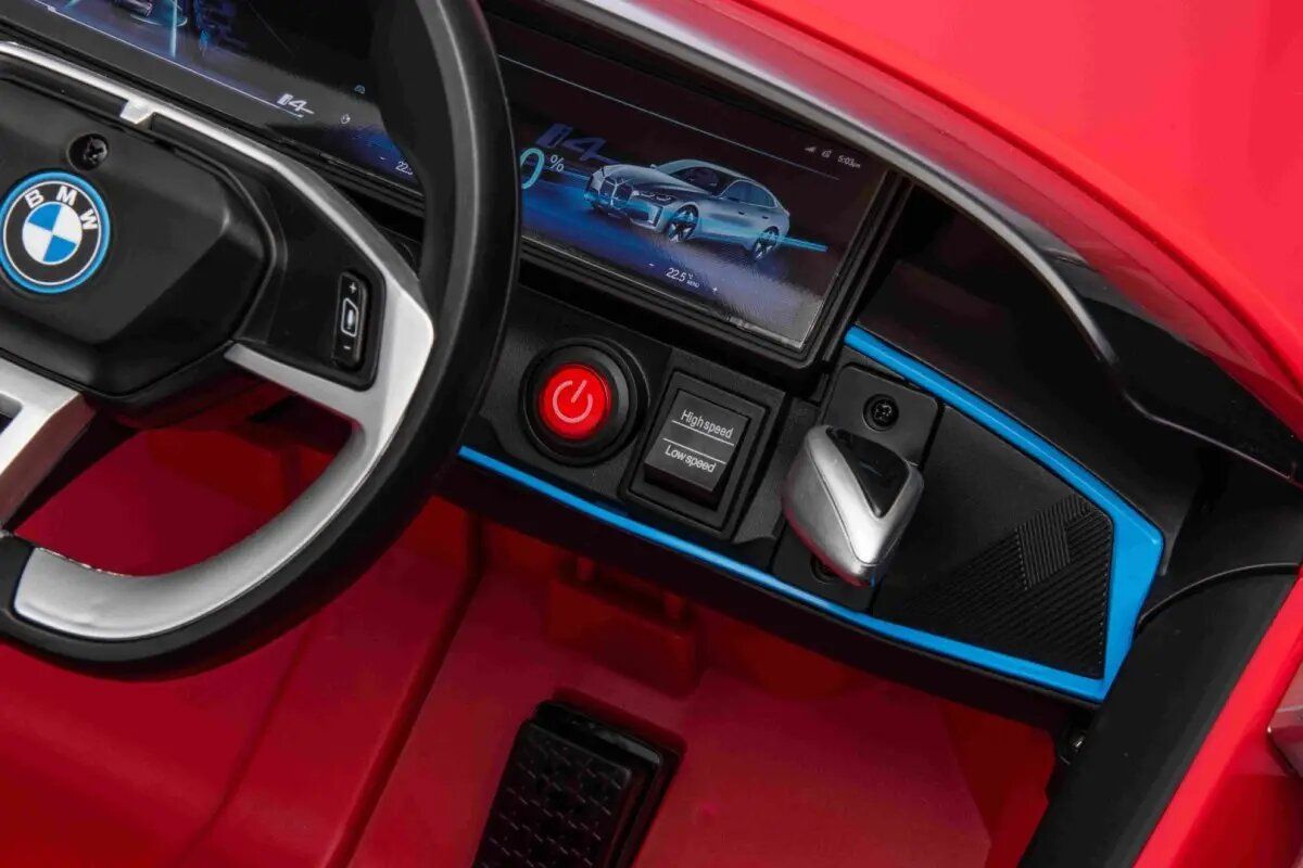 Детский электромобиль BMW I4 (полный привод, 12V) - JE1009-RED