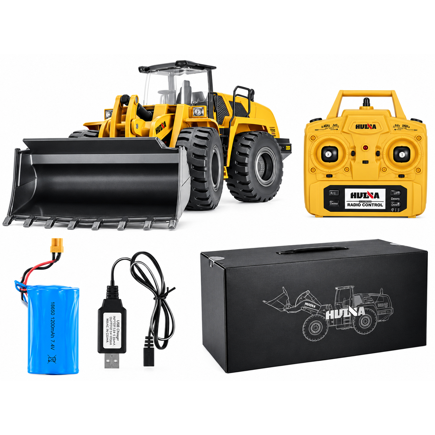 Радиоуправляемый погрузчик бульдозер HUI NA TOYS 1:14 2.4G - HN1583