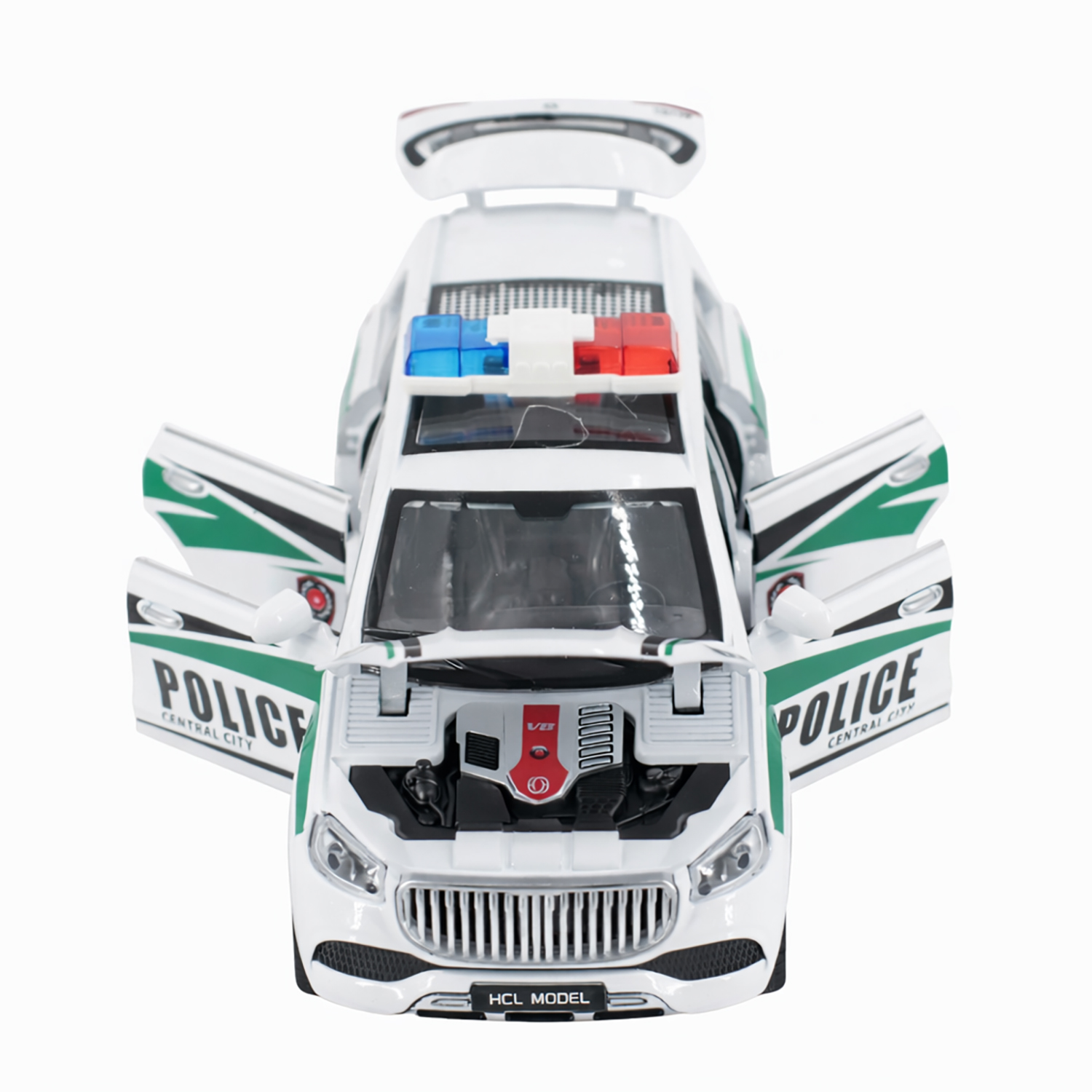 Радиоуправляемая металлическая полицейская машина Maybach GLS 1:22 - HCL-3605-WHITE