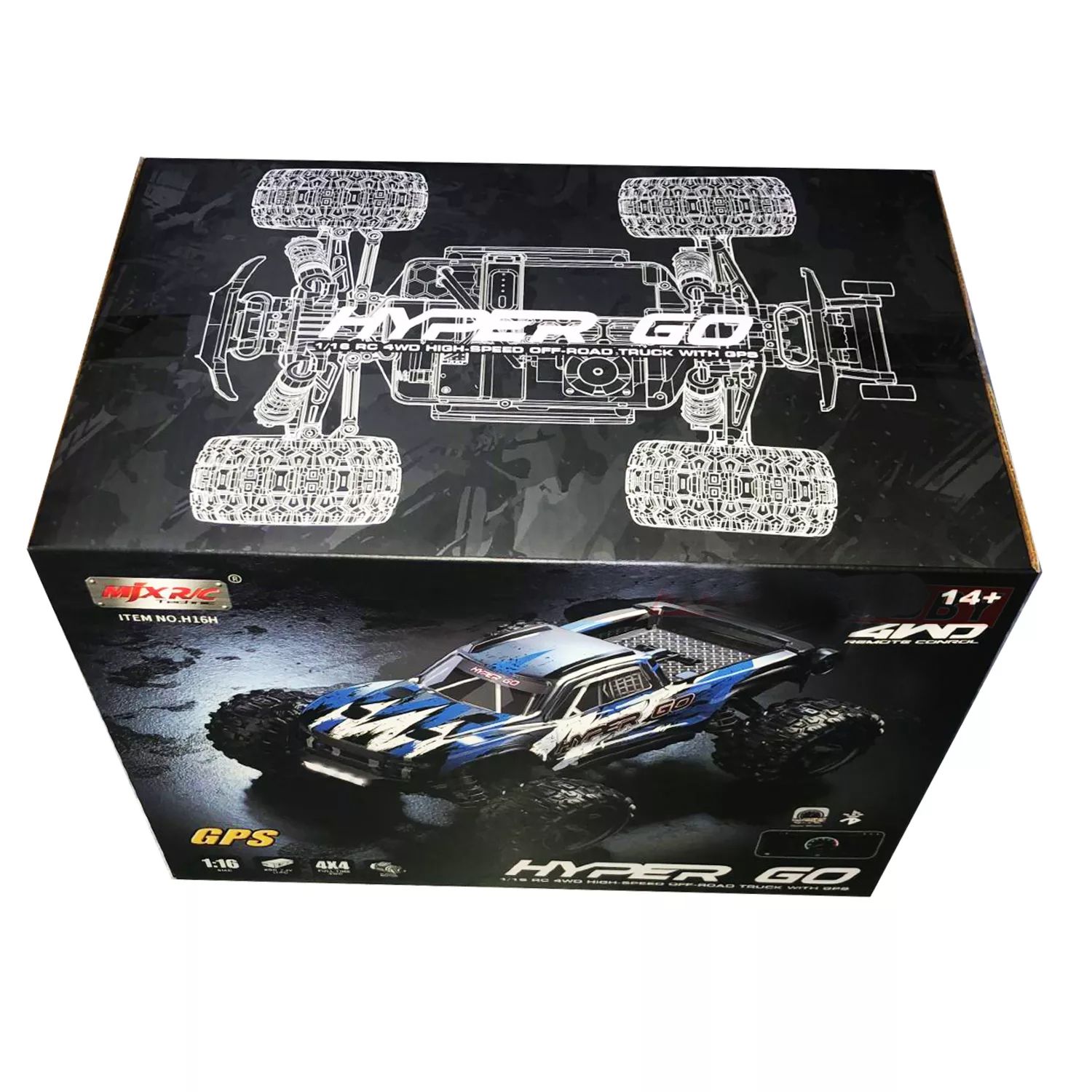 Радиоуправляемый джип MJX Hyper Go 4WD LED GPS 1:16 2.4G - MJX-H16H-2