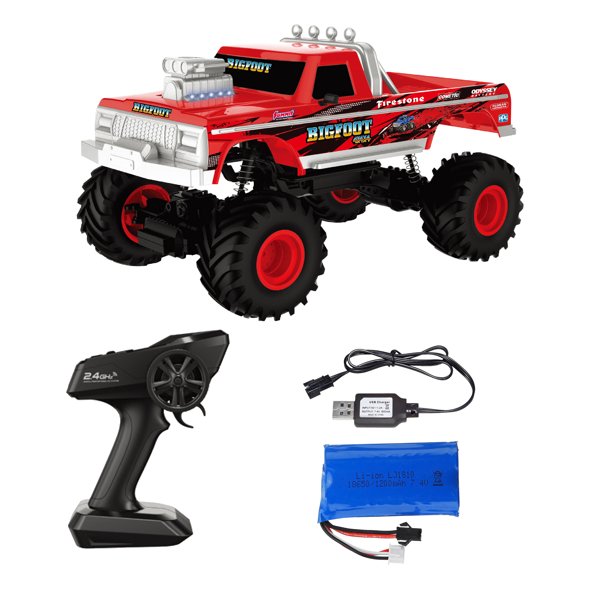Радиоуправляемая машина BIGFOOT с паром 4WD 1:8 - OC-0802