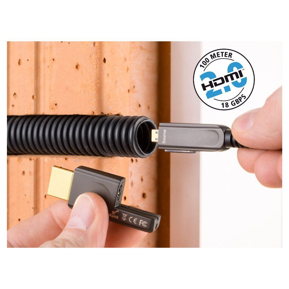Inakustik Exzellenz Profi HDMI2.0 optical fiber cable 18Gbps Typ D>A, 10.0 m кабель HDMI