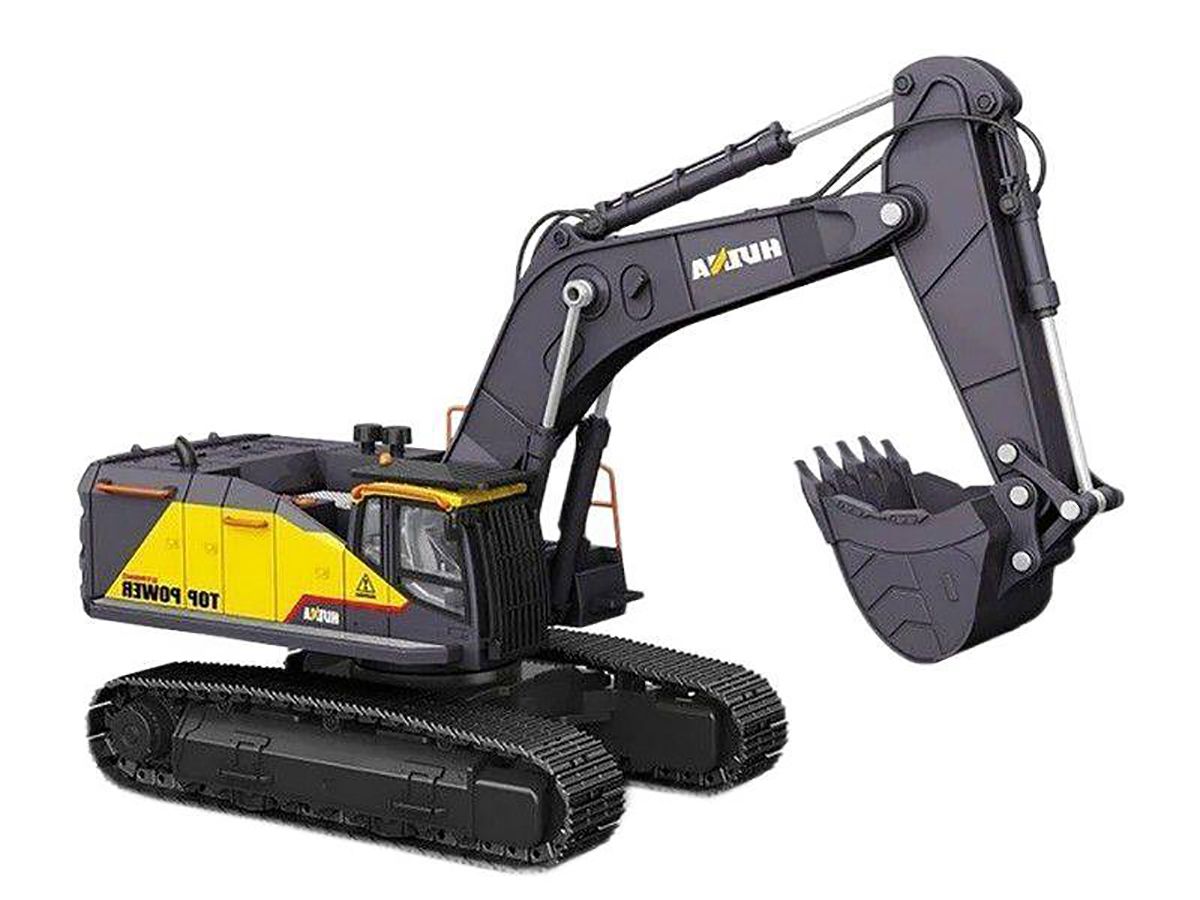 Радиоуправляемый экскаватор серый HUI NA TOYS масштаб 1:14 2.4G - HN1594-GREY
