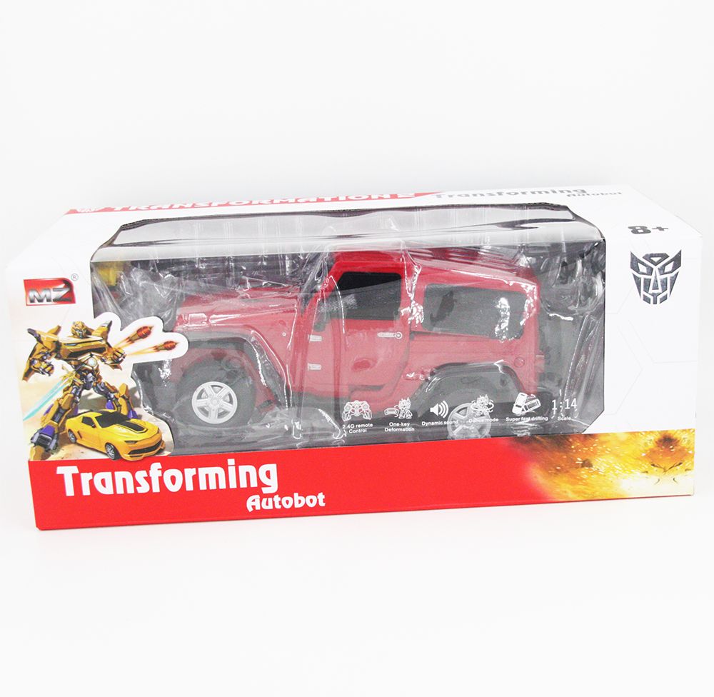 Радиоуправляемый робот трансформер Jeep Rubicon Red 1:14 - 2329PF