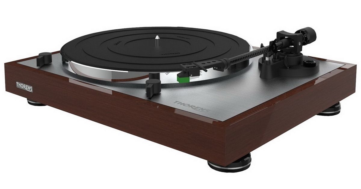 Thorens TD-402DD TP72 AT VM95E highgloss walnut виниловый проигрыватель