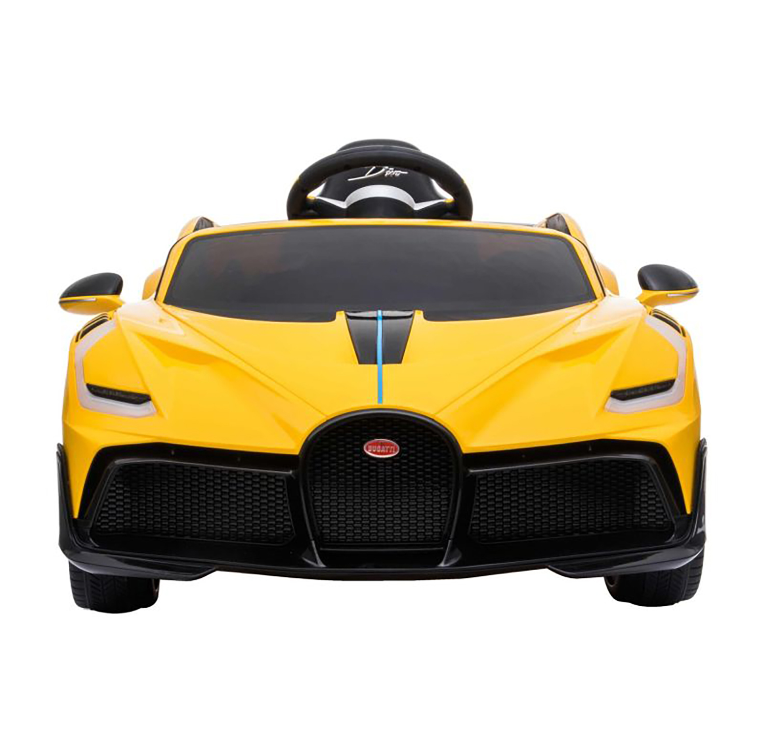 Детский электромобиль Bugatti Divo (желтый лак, 12V) - HL338