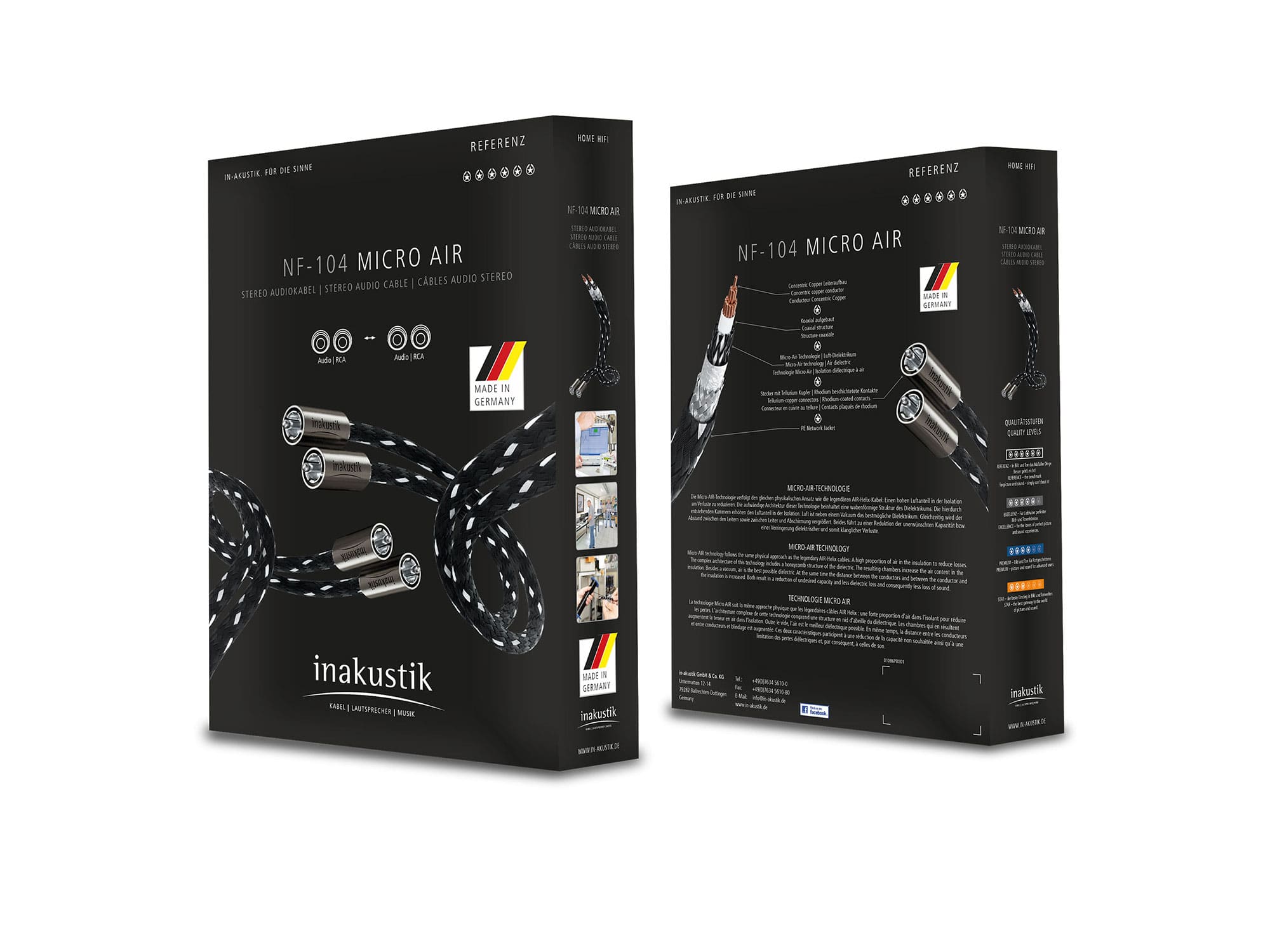Inakustik Referenz NF-104 Micro AIR 0.75 m RCA кабель межблочный