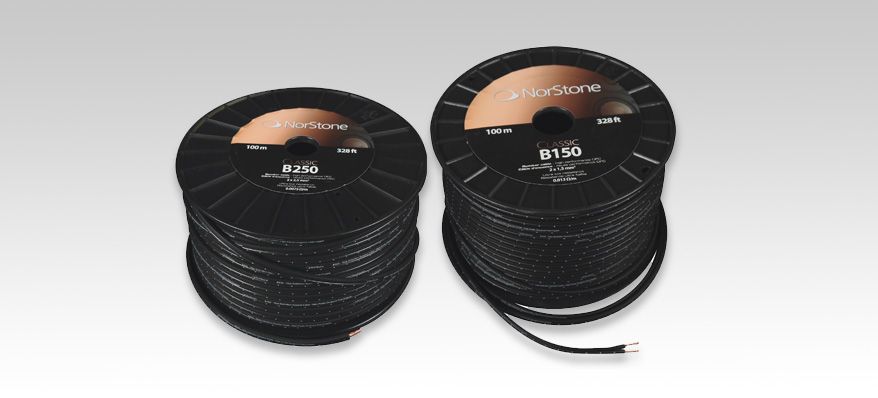 NorStone Classic Black B150-100 акустический кабель сечение 2х1,5мм² OFC черная изоляция 100м (NORB150100)
