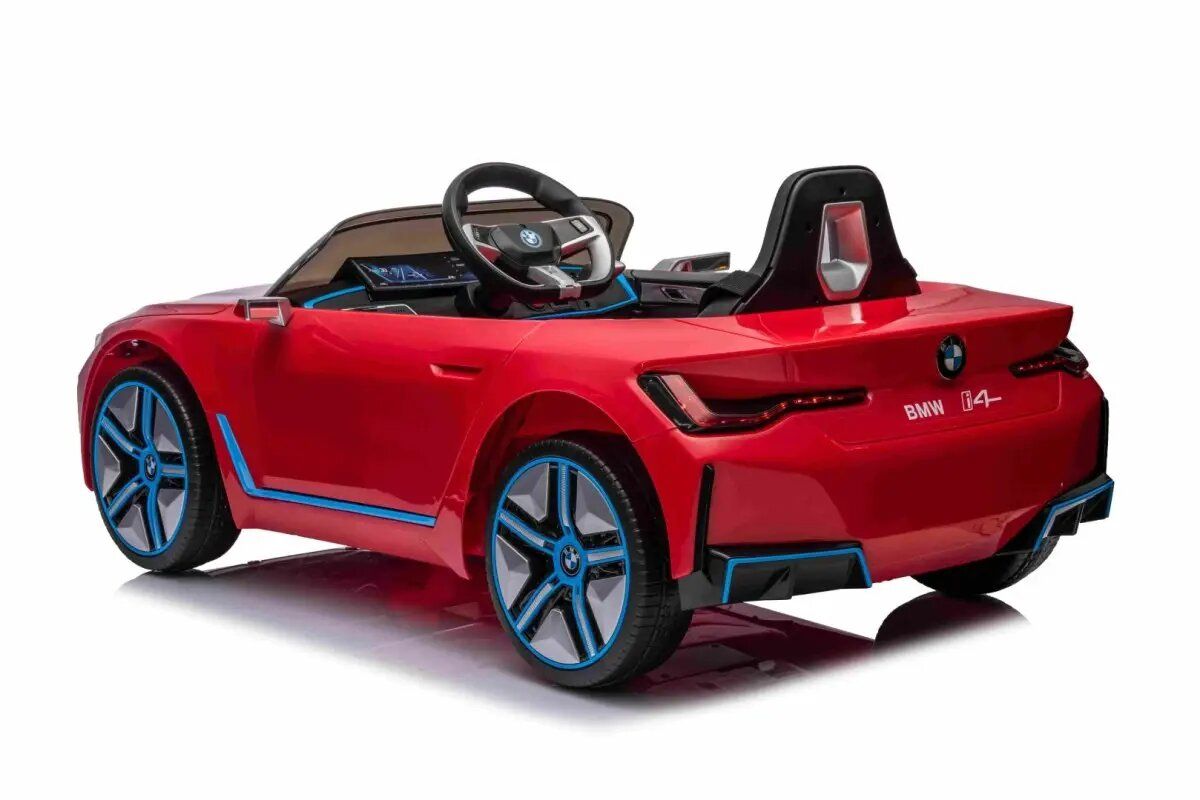 Детский электромобиль BMW I4 (полный привод, 12V) - JE1009-RED