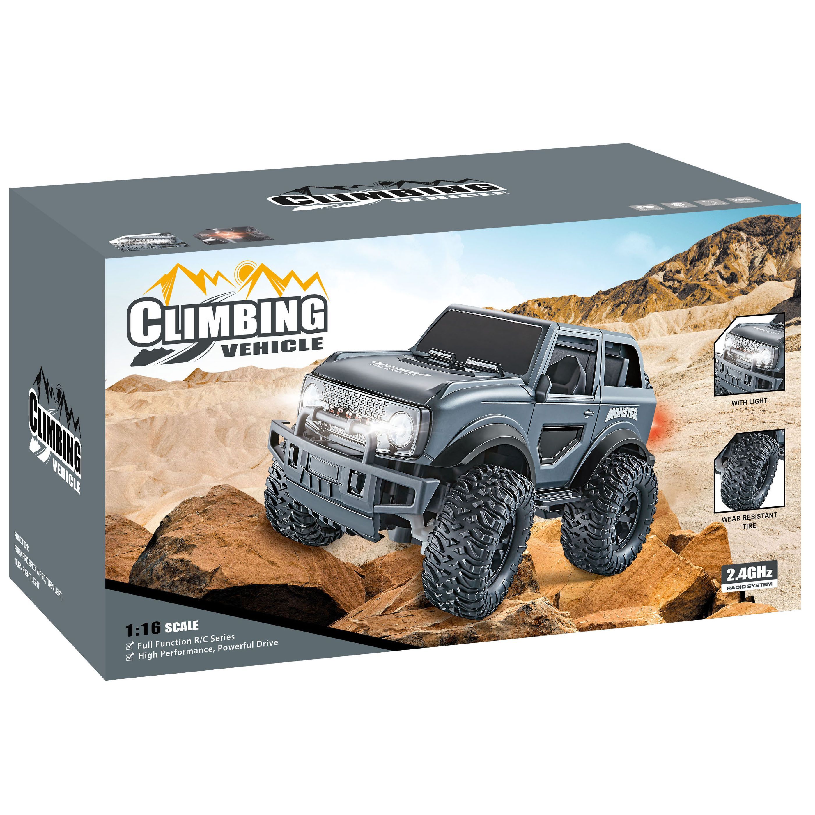 Радиоуправляемый оранжевый джип 4WD 1:16 - 518-01-ORANGE
