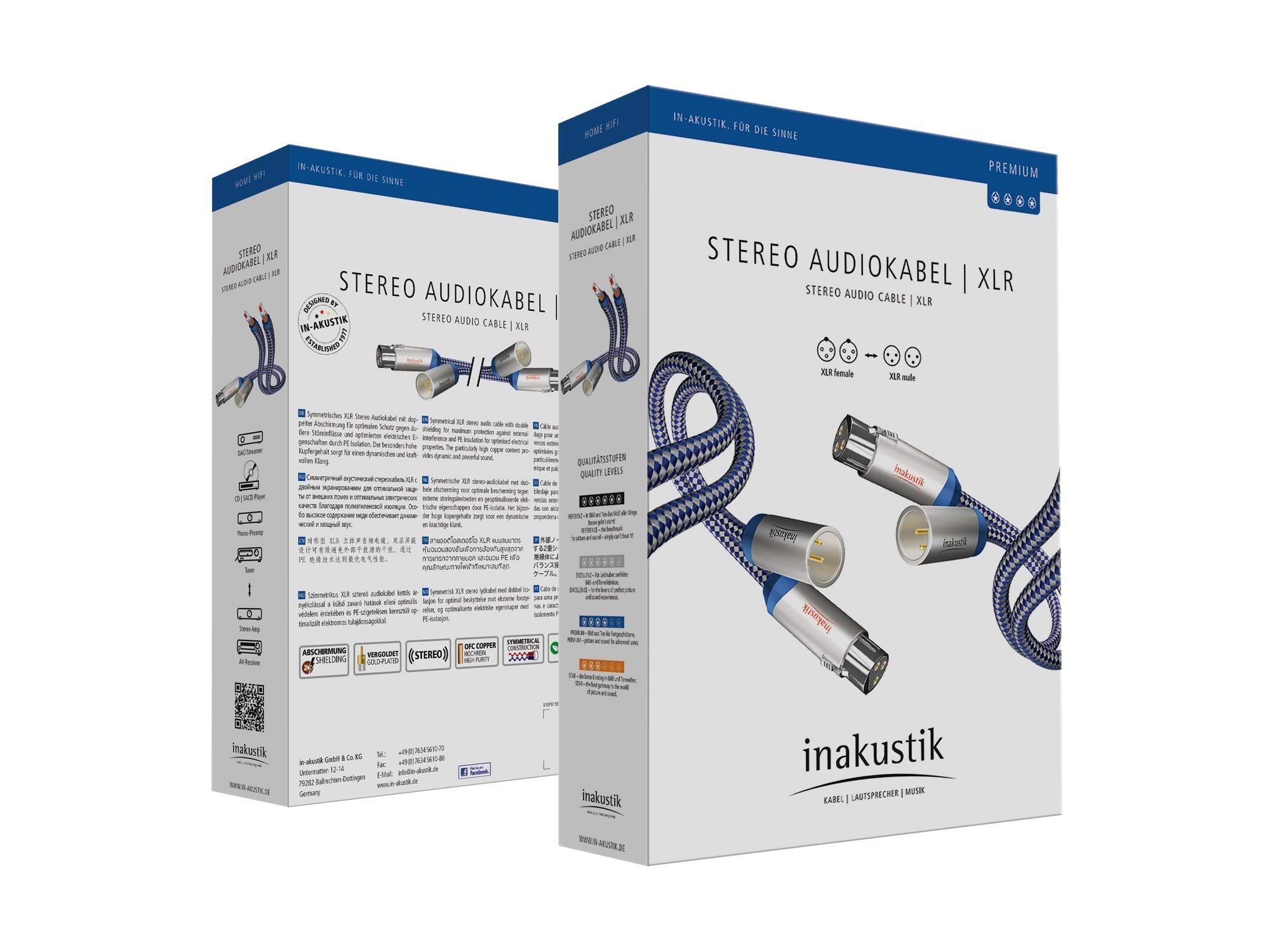 Inakustik Premium Audio Cable XLR 5.0 m кабель межблочный