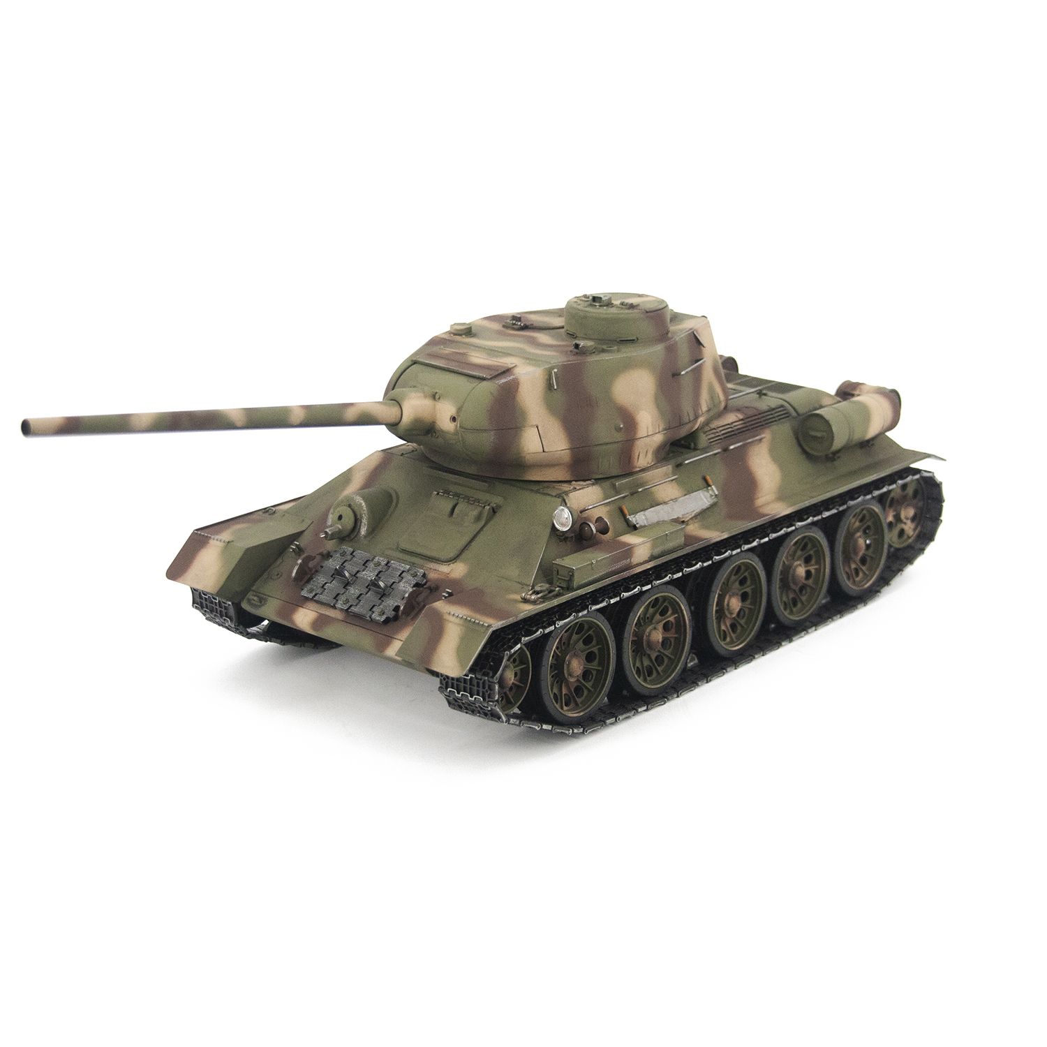 Радиоуправляемый танк Taigen Т-34/85 СССР 1:16 (лесной камуфляж, звук, дым V3) - AS3909-B-CAMO