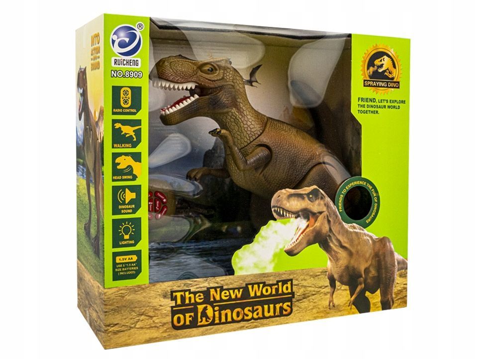 Радиоуправляемый динозавр T-Rex RuiCheng (коричневый, звук, пар, свет) - RUI-8909-BROWN