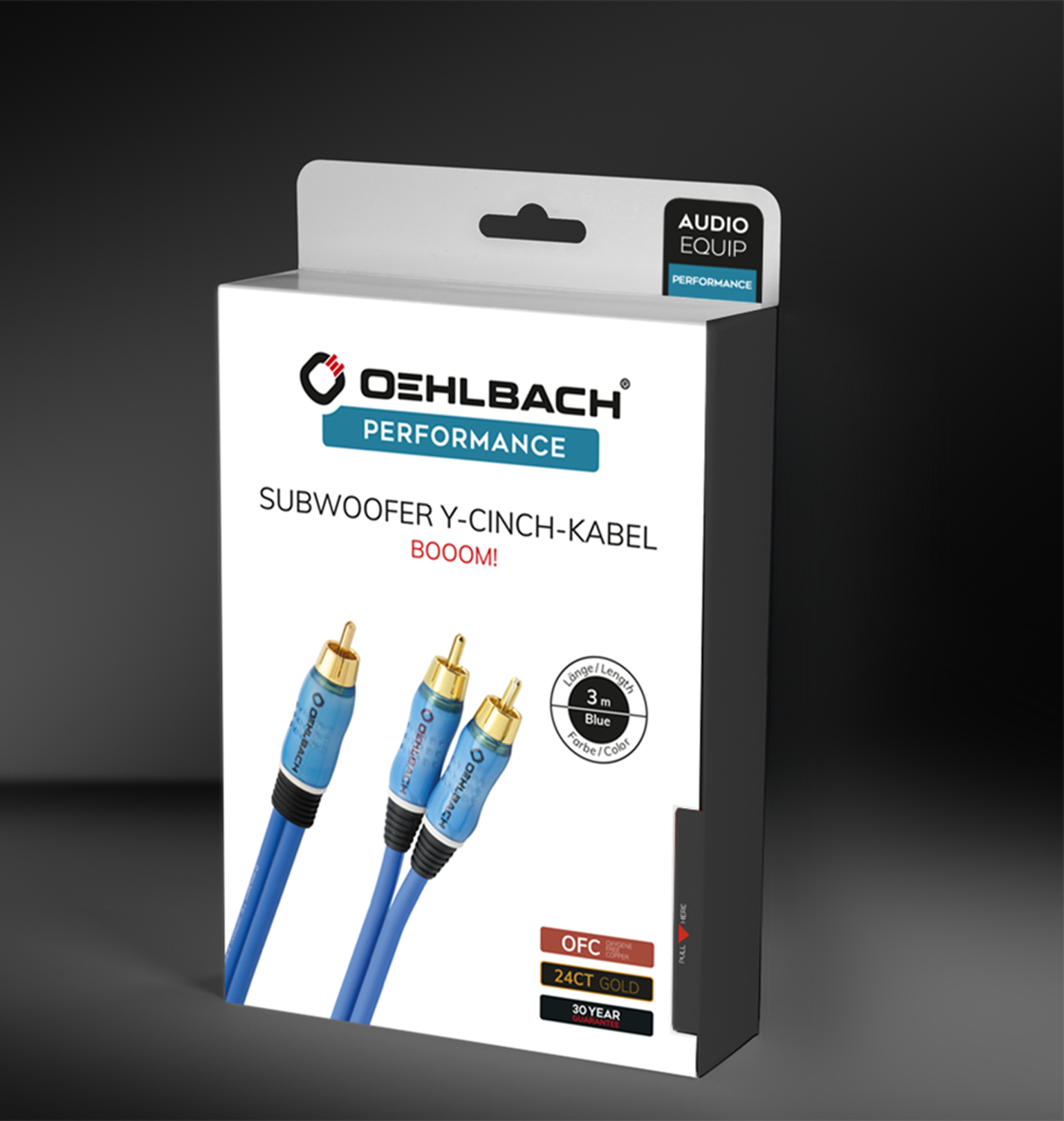 Oehlbach PERFORMANCE BOOOM! Y-Adapter cable 2m blue Сабвуферный кабель D1C22702