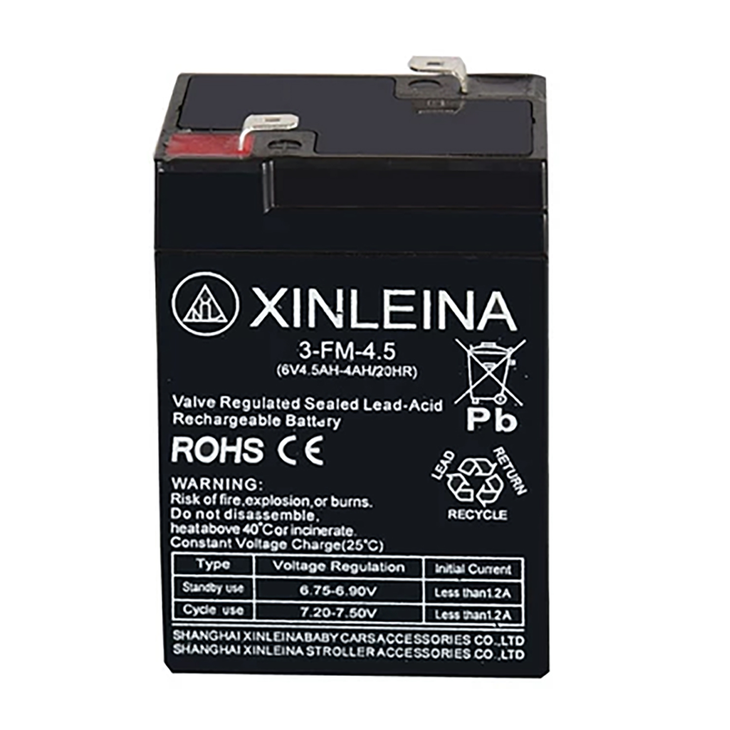 Аккумулятор XINLEINA 6V4.5Ah/20Hr - 3FM4.5