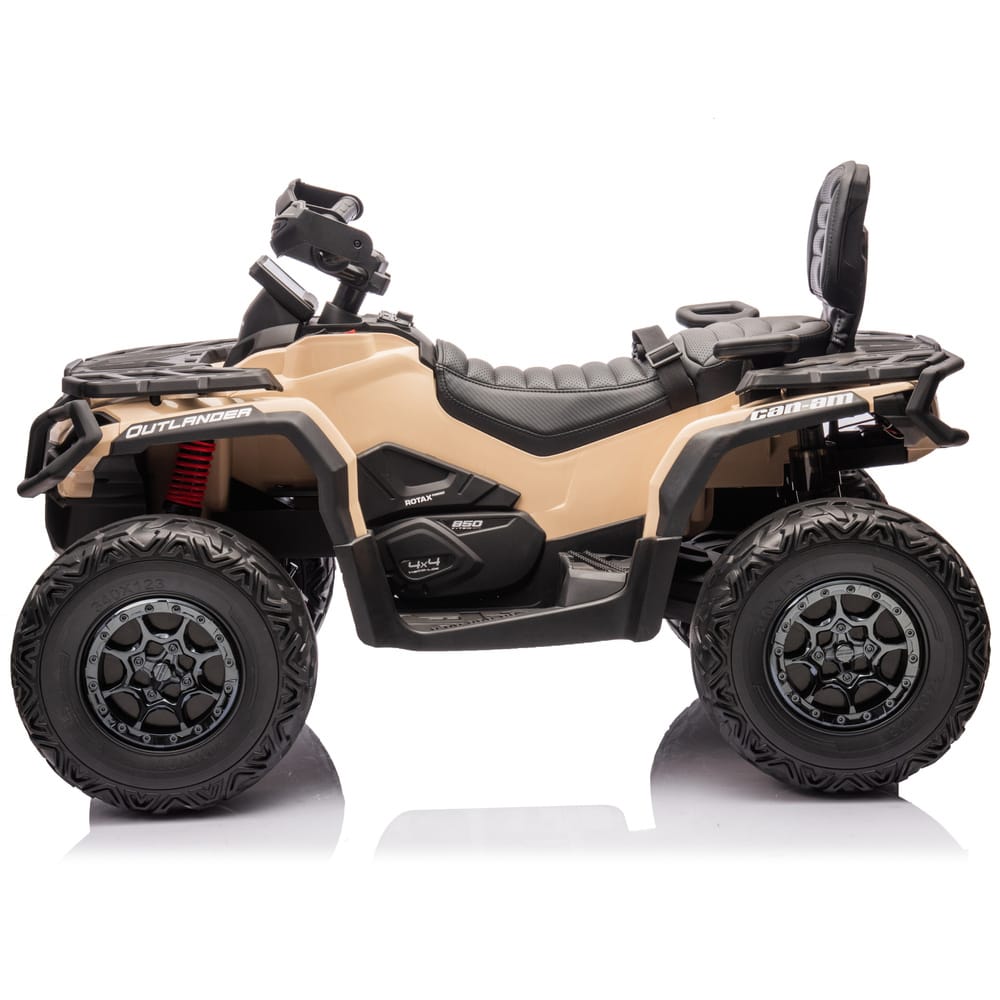 Детский квадроцикл двухместный BRP Can-Am Outlander (24V, полный привод, хаки) - DK-CA005-KHAKI