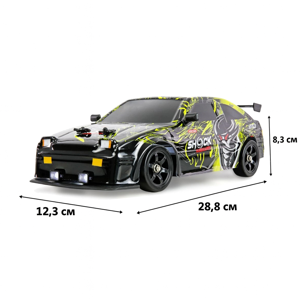 Радиоуправляемая машина для дрифта HB Toyota AE86 (4WD, свет, пар, акб, 1:16) - SC16A16