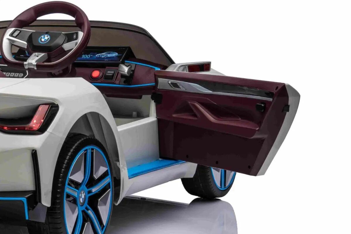 Детский электромобиль BMW I4 (полный привод, 12V) - JE1009-WHITE