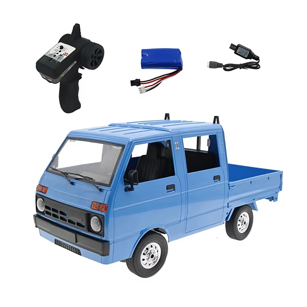 Радиоуправляемый грузовичок WPL D-32 (синий, 2WD, 1:10) - WPLD-32-BLUE