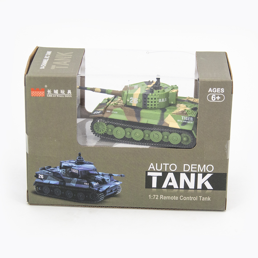 Радиоуправляемый танк Great Wall Tiger (зеленый камуфляж, 27MHz, 1:72) - 2117-1