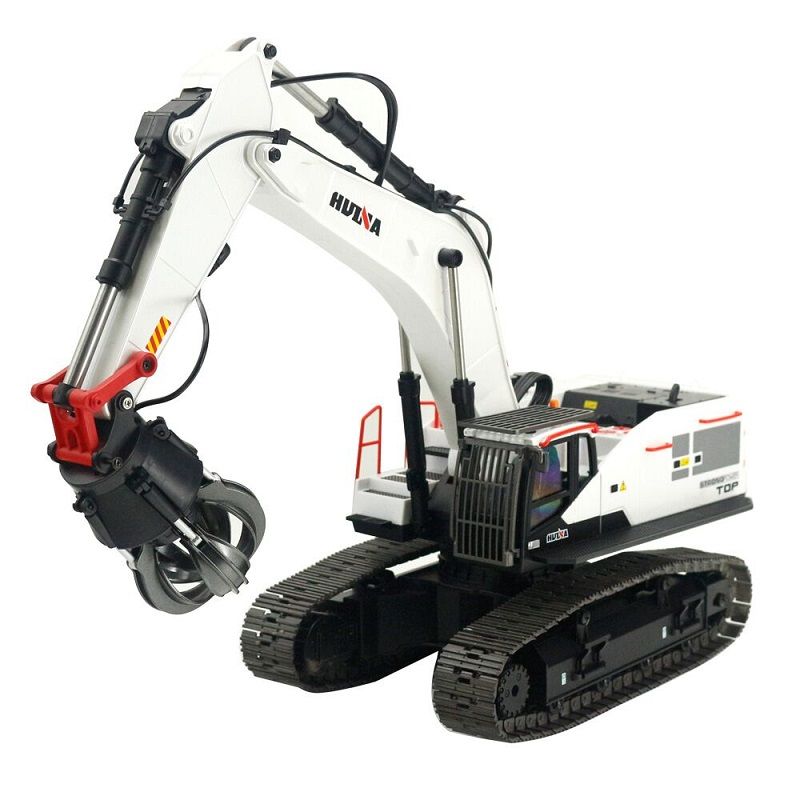 Радиоуправляемый экскаватор белый HUI NA TOYS масштаб 1:14 2.4G - HN1594-WHITE