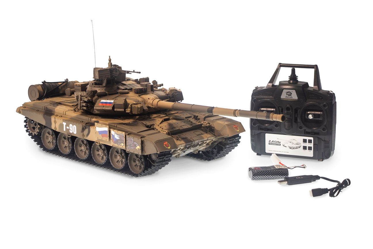 Радиоуправляемый танк Heng Long Т-90 S version V7.0 масштаб 1:16 RTR 2.4G - 3938-1Upg V7.0