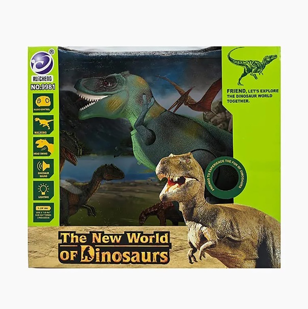 Радиоуправляемый динозавр T-Rex RuiCheng (зеленый, звук, свет) - RUI-9981-GREEN