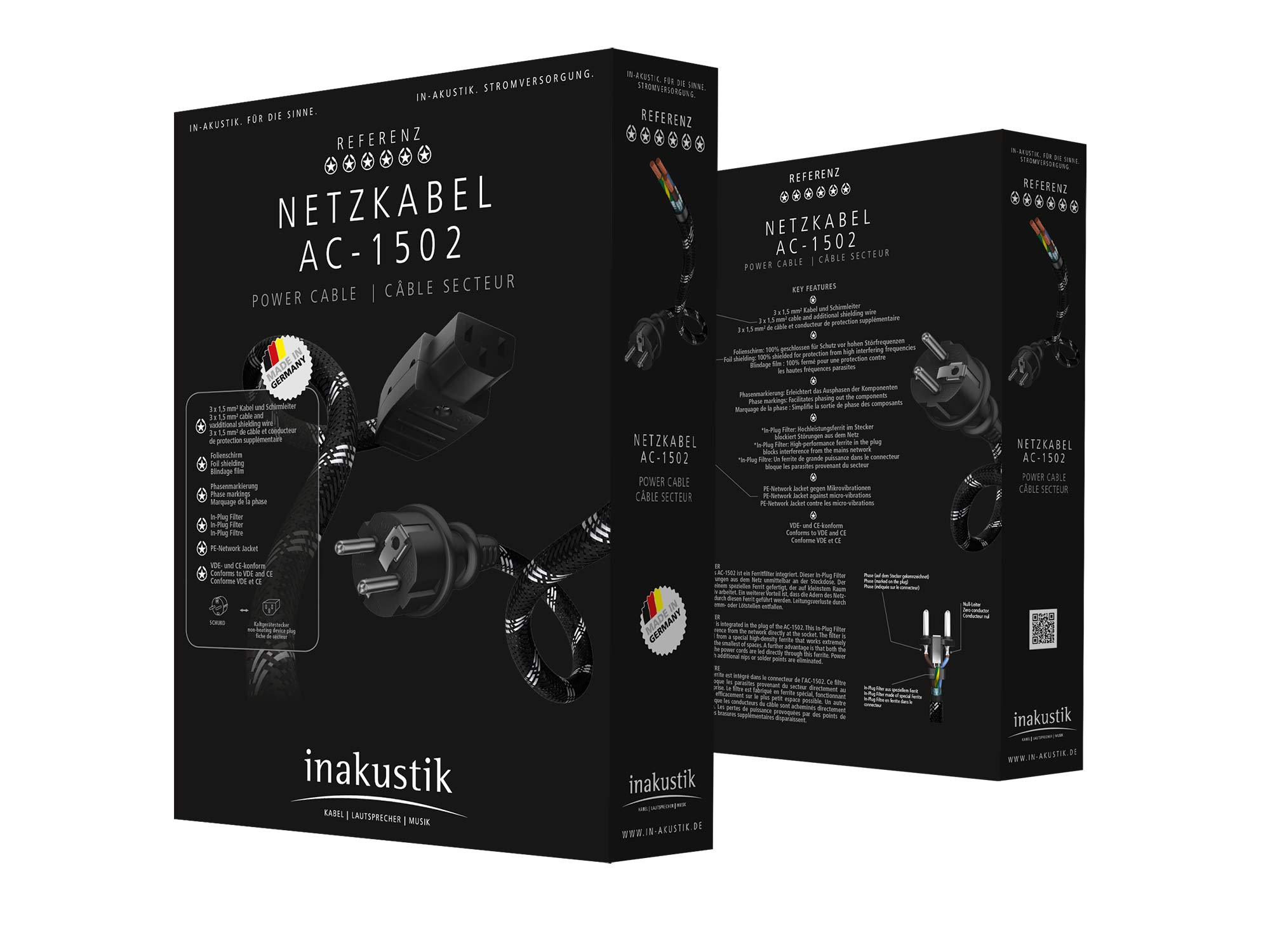 Inakustik Referenz Mains Cable AC-1502 3 m сетевой кабель