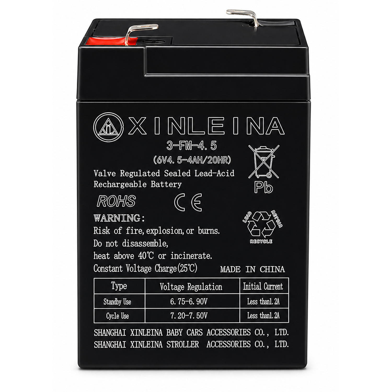 Аккумулятор XINLEINA 6V4.5Ah/20Hr - 3FM4.5