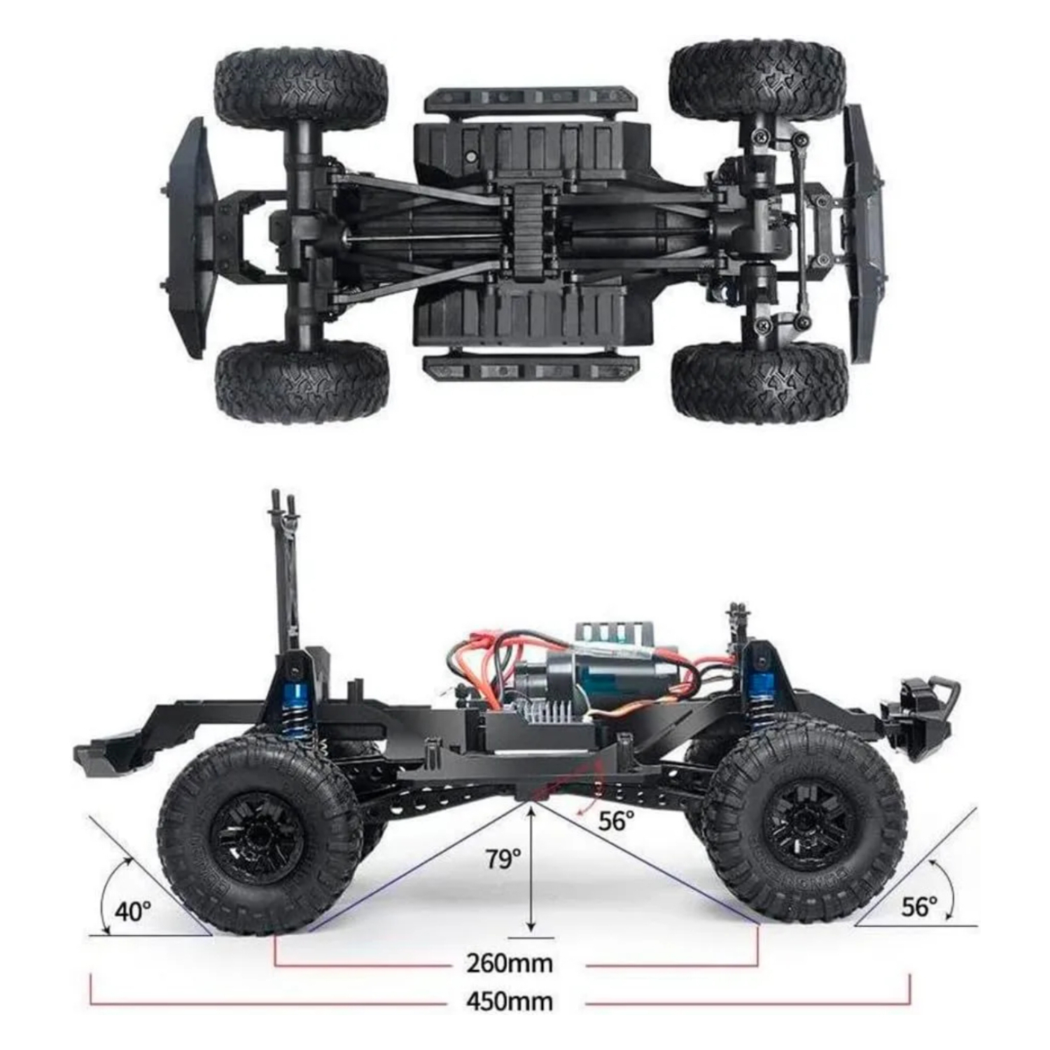 Радиоуправляемый краулер HB Beast Climbing (44 см, 4WD, 1:10) - HB-ZP1008
