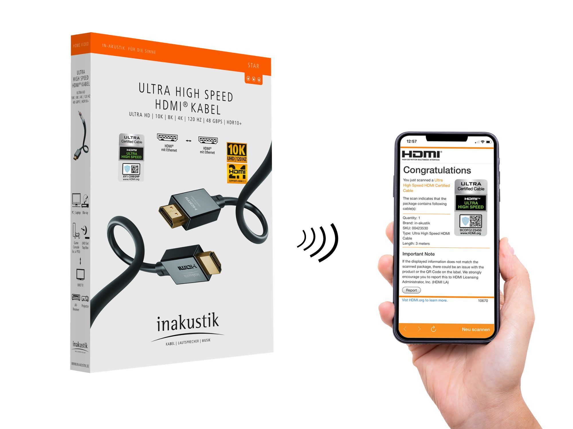Inakustik Star HDMI 2.1 1.0 m кабель HDMI