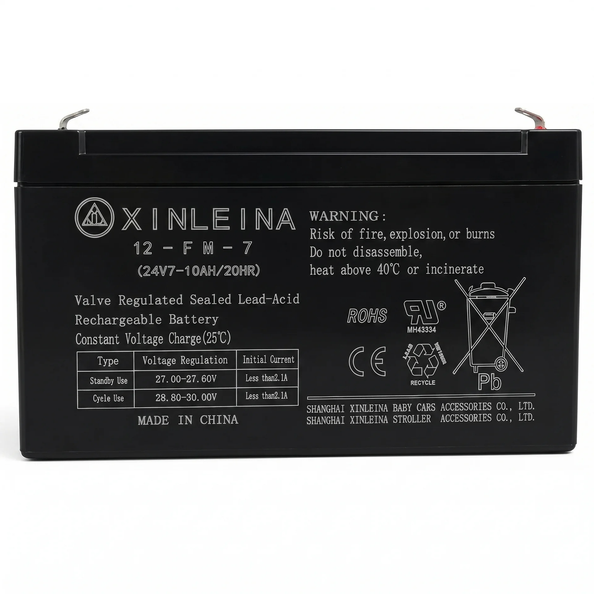Аккумулятор XINLEINA 24V7-10Ah/20HR 12-FM-7-10 - X-12FM7-10