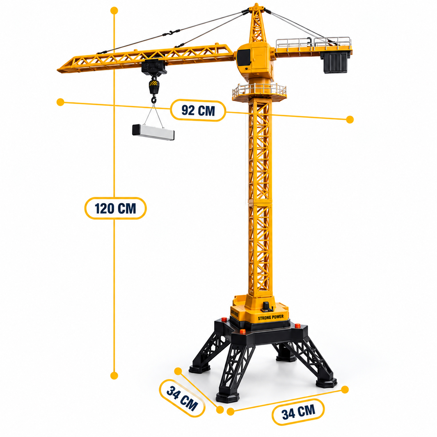 Радиоуправляемый башенный кран HUI NA TOYS масштаб 1:14 2.4G - HN1585