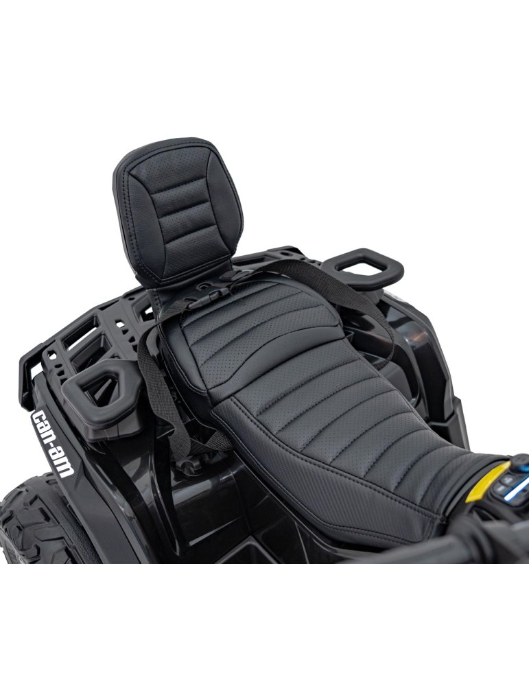 Детский квадроцикл двухместный BRP Can-Am Outlander (24V, полный привод, черный) - DK-CA005-BLACK