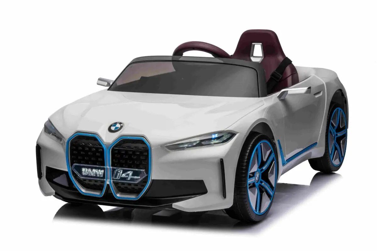 Детский электромобиль BMW I4 (полный привод, 12V) - JE1009-WHITE
