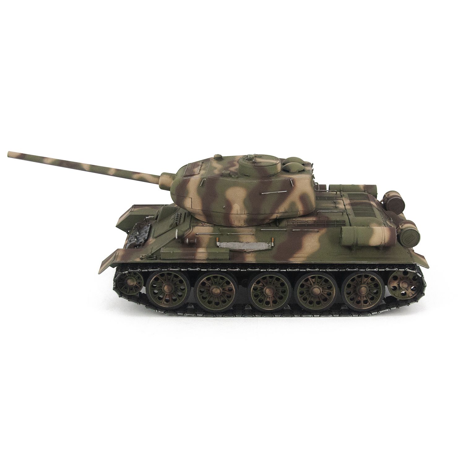 Радиоуправляемый танк Taigen Т-34/85 СССР 1:16 (лесной камуфляж, звук, дым V3) - AS3909-B-CAMO