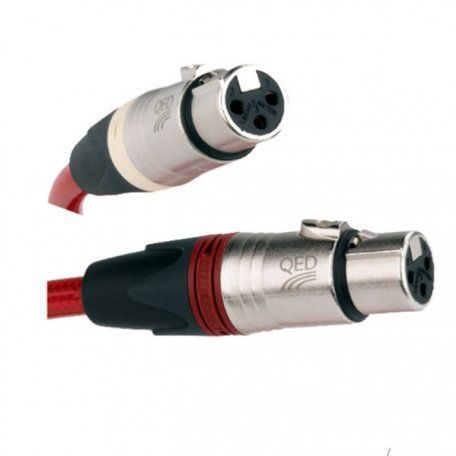 QED REF XLR TRAY-MALE+FEMALE 2R 2W Разъем XLR красные и белые по 2 штуки (QE3288+QE3289)