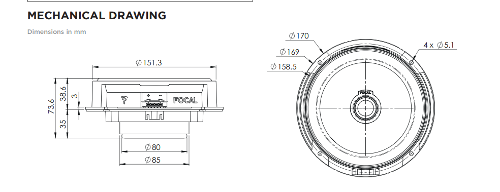 FOCAL IC VW165 Колонки автомобильные