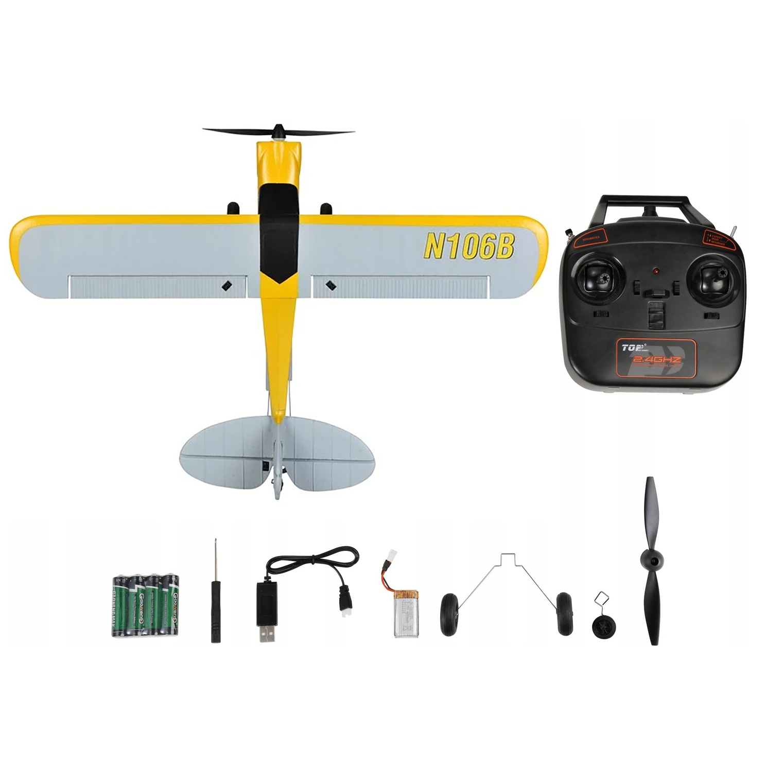 Радиоуправляемый самолет Top RC 450mm Mini Xcub with Gyro RTF - TOP106B01