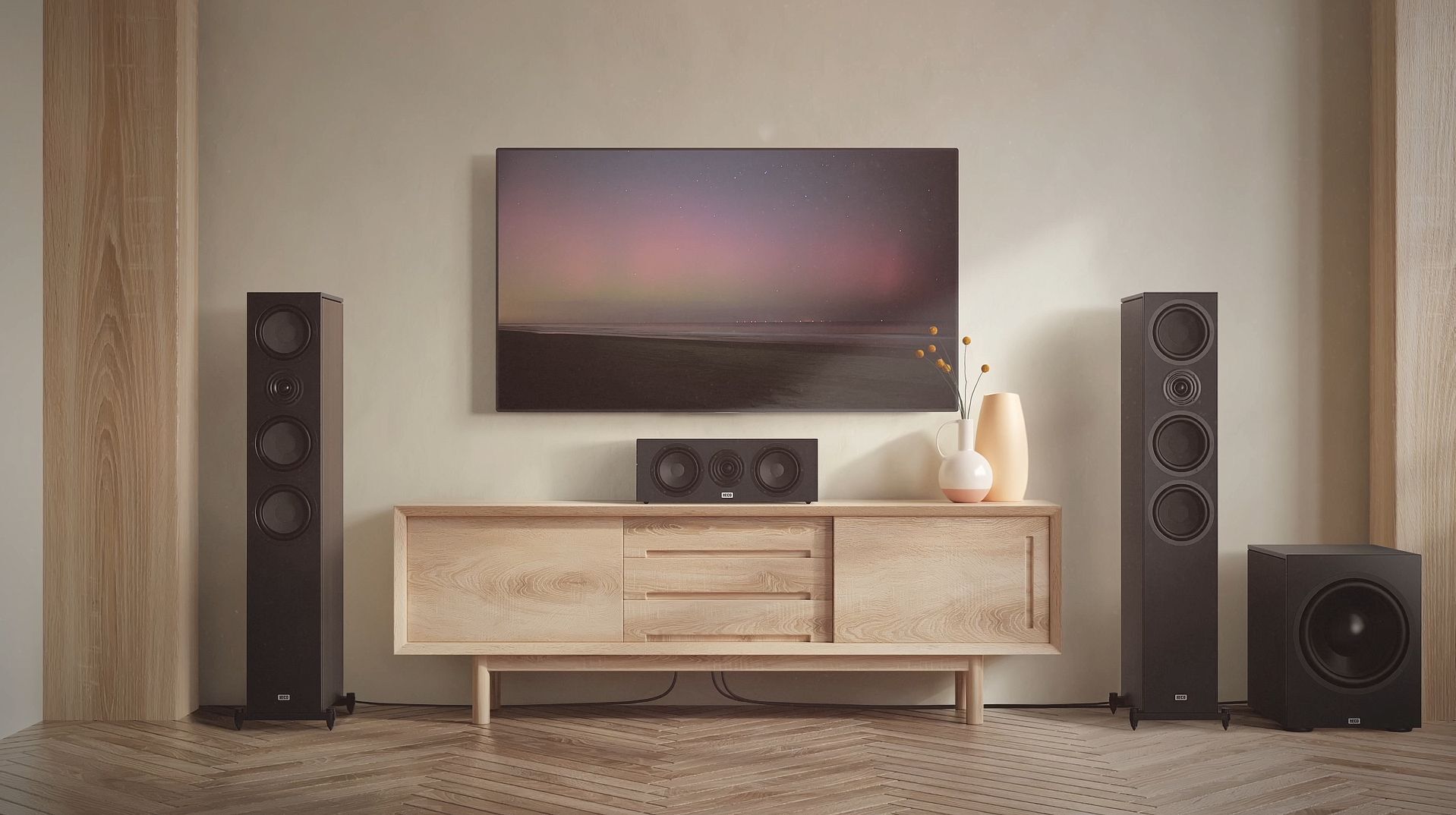 HECO Aurora XT 1000 Black /Walnut Напольная АС