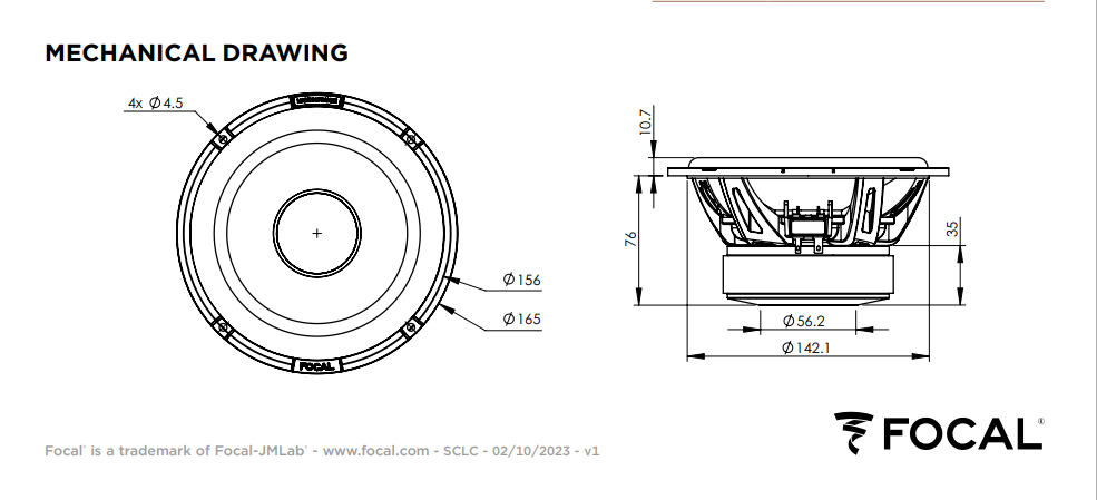 FOCAL MW ES165KX3E (HPVE3019) HЧ-динамик