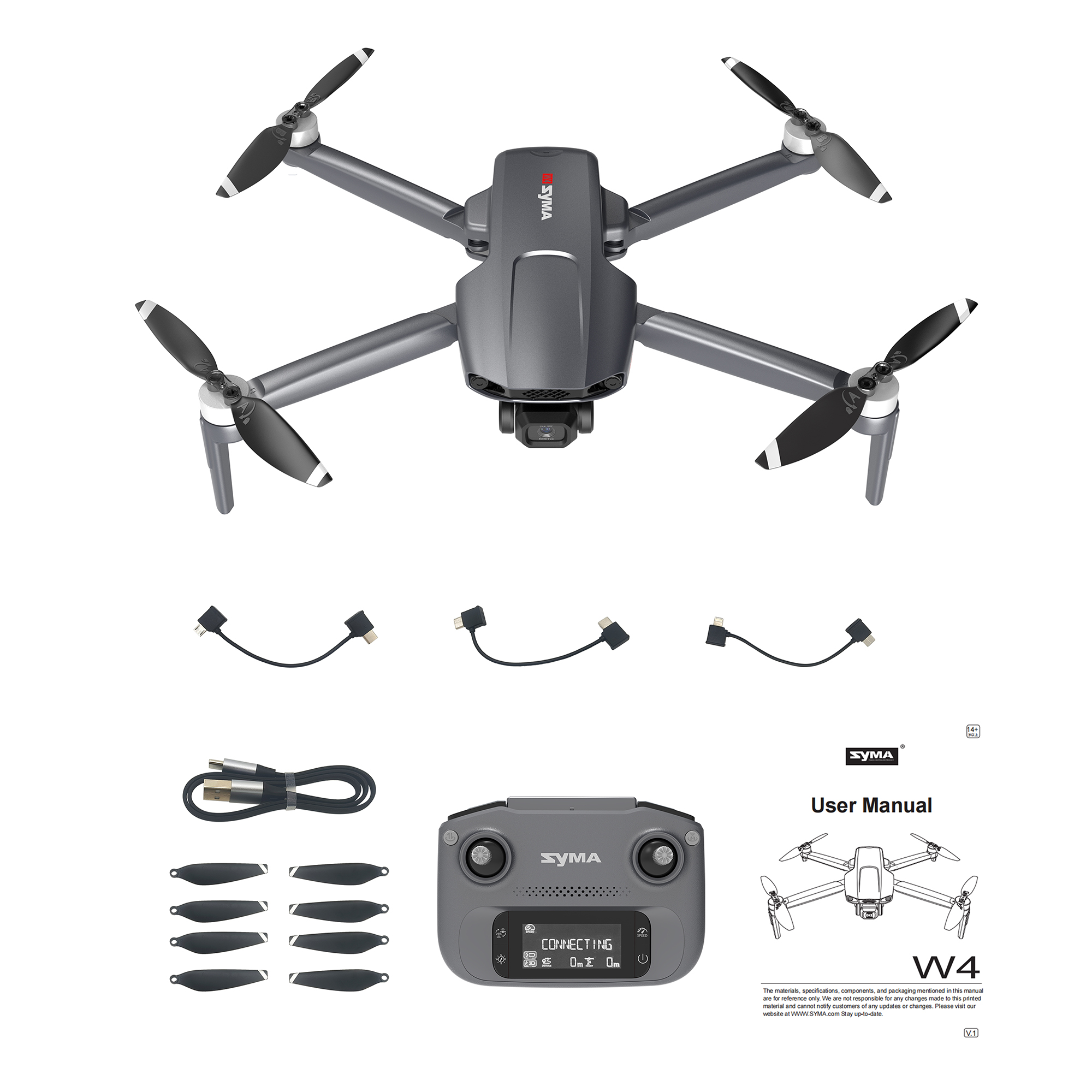 Радиоуправляемый квадрокоптер SYMA W4 FPV GPS 4K 5G 3KM - SYMA-W4