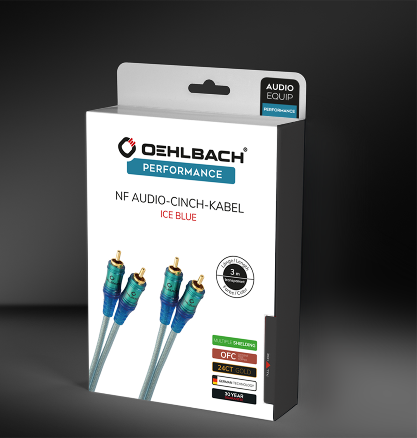 Oehlbach PERFORMANCE Master Connect Ice blue 1,0m Аудио кабель NF RCA D1C92020