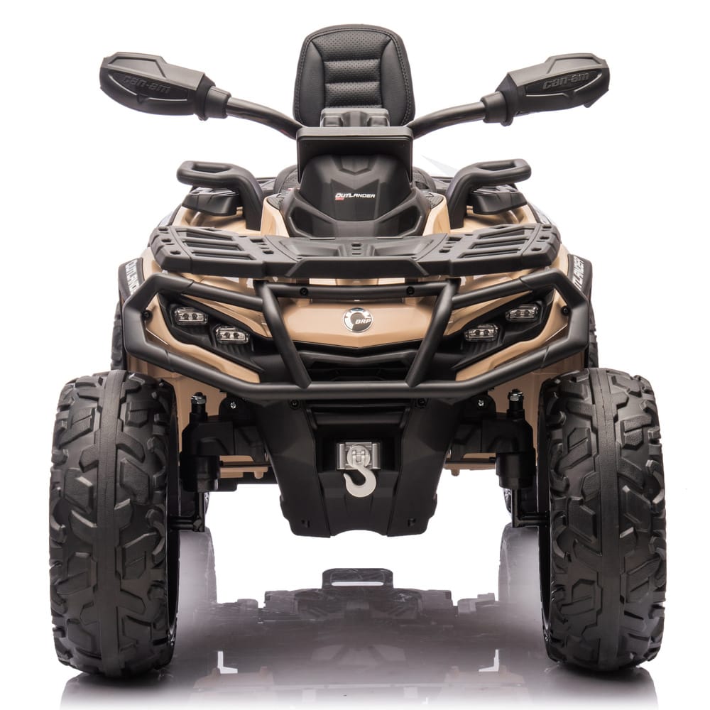 Детский квадроцикл двухместный BRP Can-Am Outlander (24V, полный привод, хаки) - DK-CA005-KHAKI