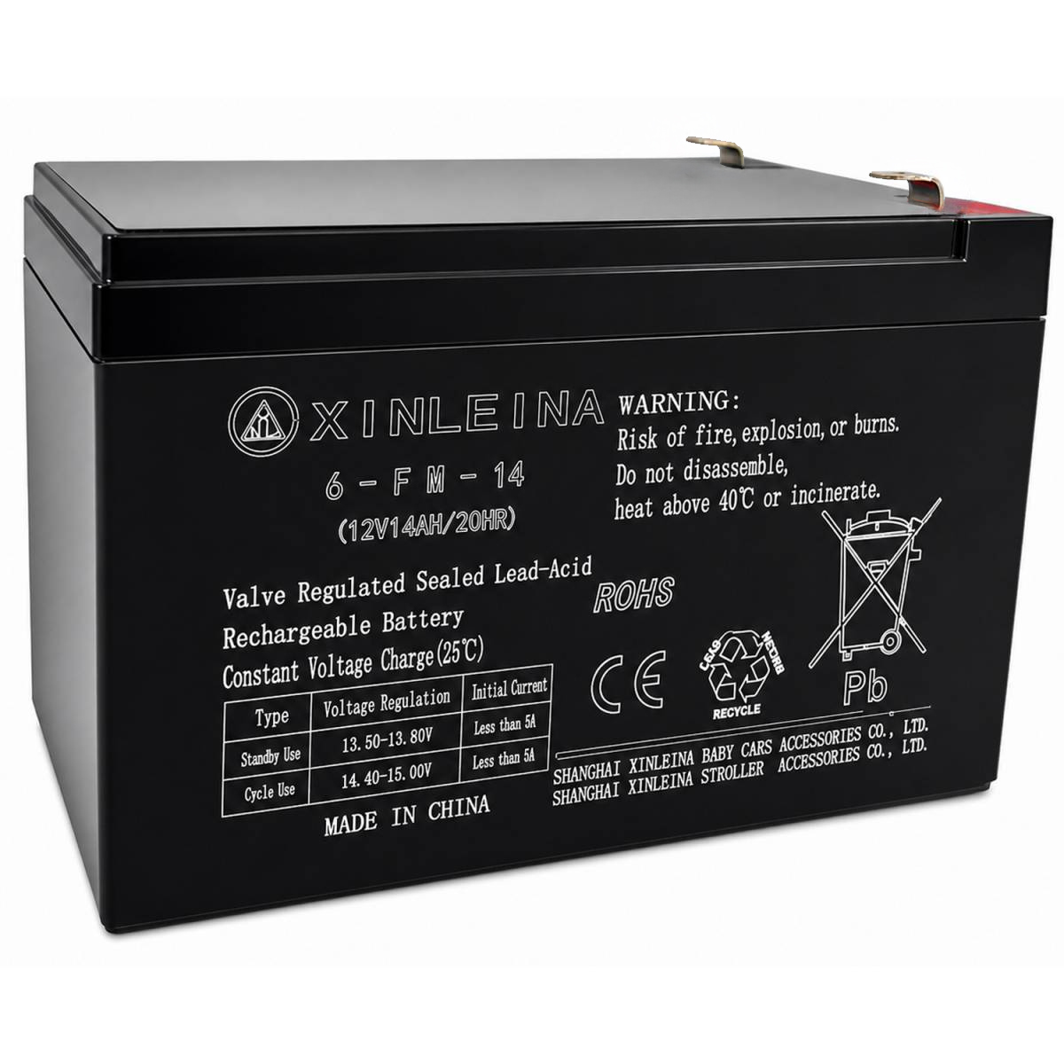 Аккумулятор XINLEINA 12V14Ah/20Hr - X-6FM14