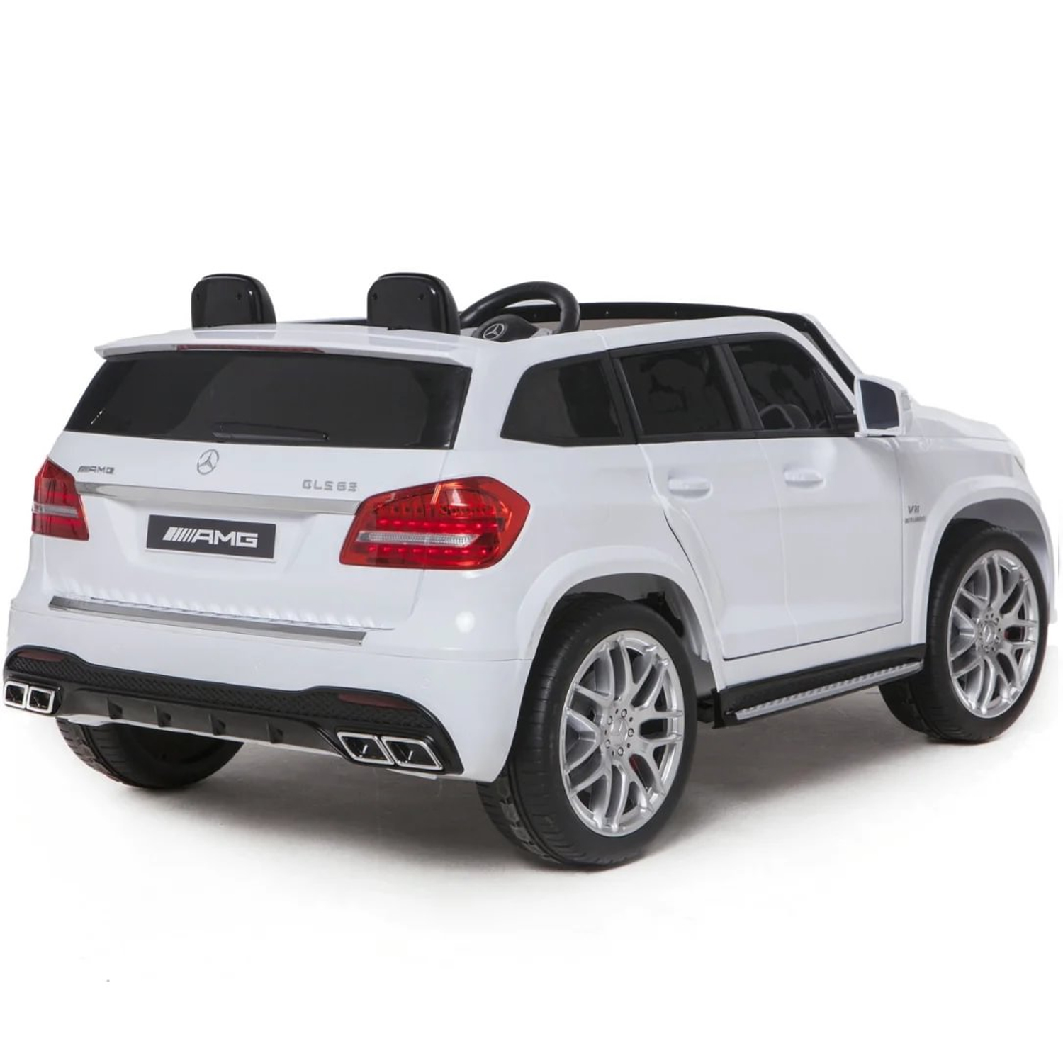 Электромобиль Mercedes Benz GLS63 (белый, 4WD, 12V) - HL228
