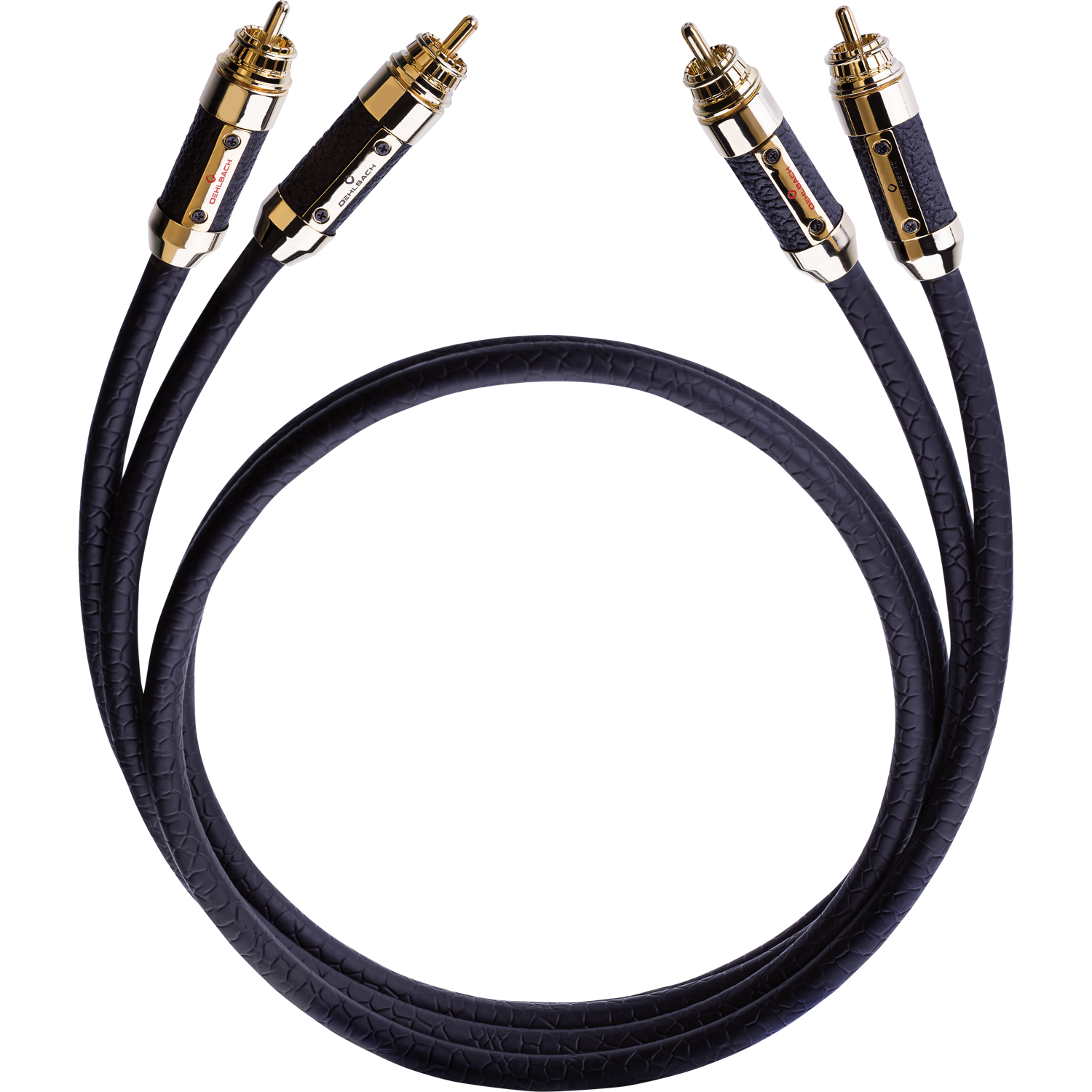 Oehlbach STATE OF THE ART XXL Black Connection Cable RCA, 2x2m gold Комплект аудиокабелей Brilliant NF с разъемом RCA D1C13836