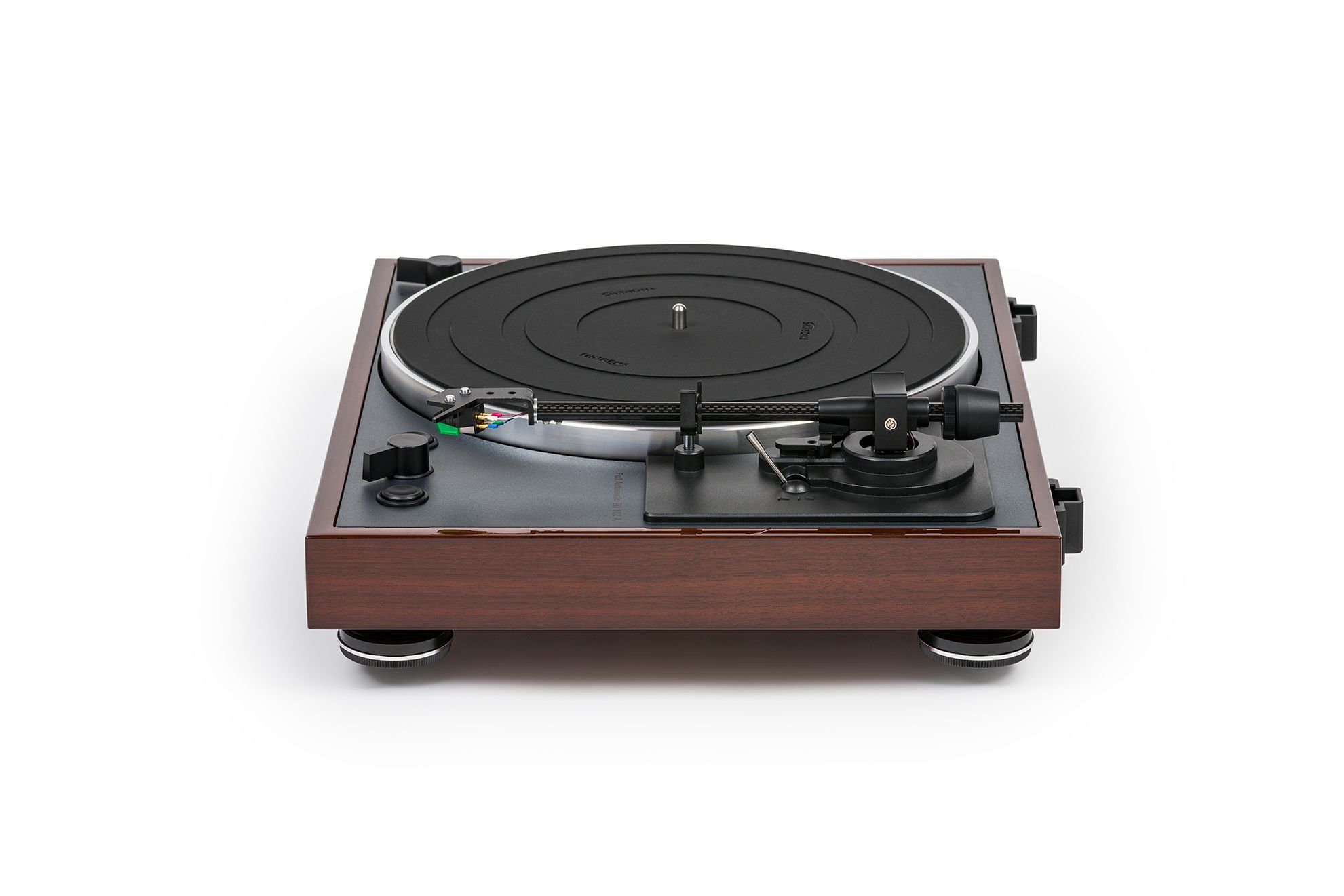 Thorens TD-102A AT-VM95E highgloss walnut виниловый проигрыватель